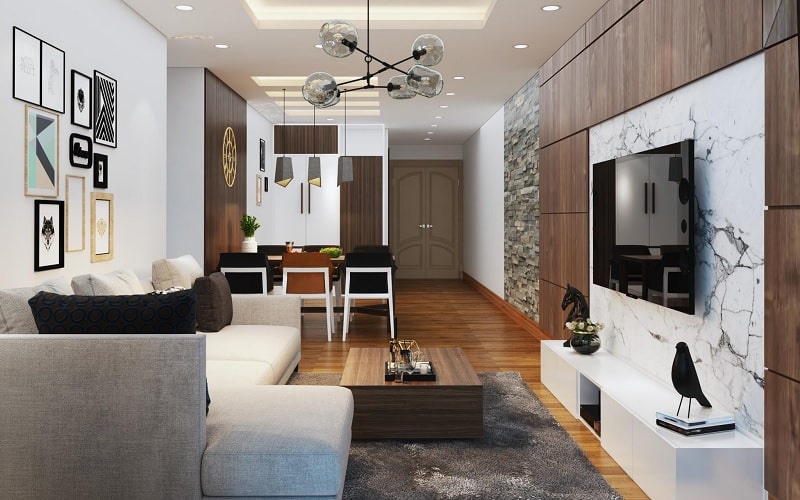 15 mẫu thiết kế nội thất căn hộ chung cư 68m2 ấn tượng