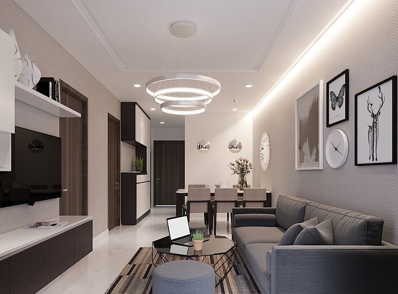 15 mẫu thiết kế nội thất căn hộ chung cư 68m2 ấn tượng