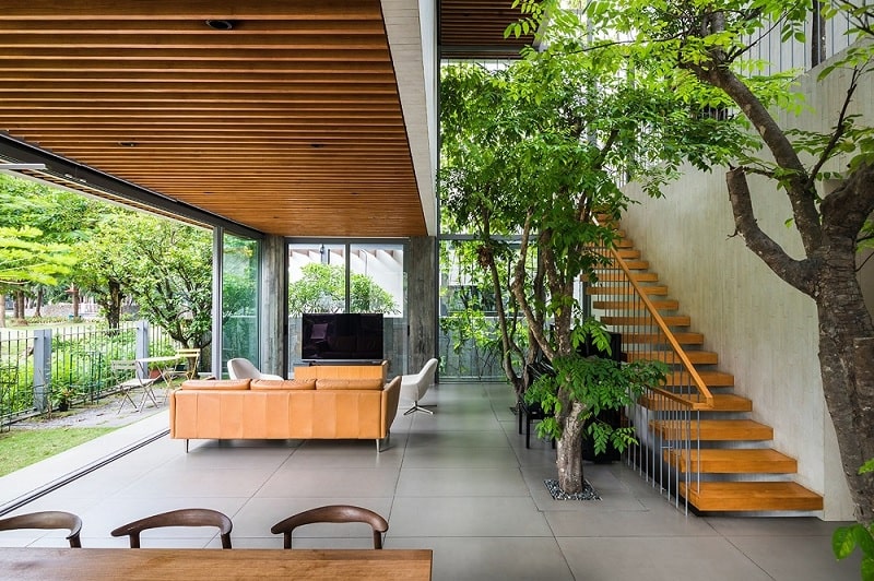Thiết kế nội thất không gian xanh cho biệt thự
